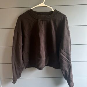 Lululemon cropped oversized French Terry sweatshirt